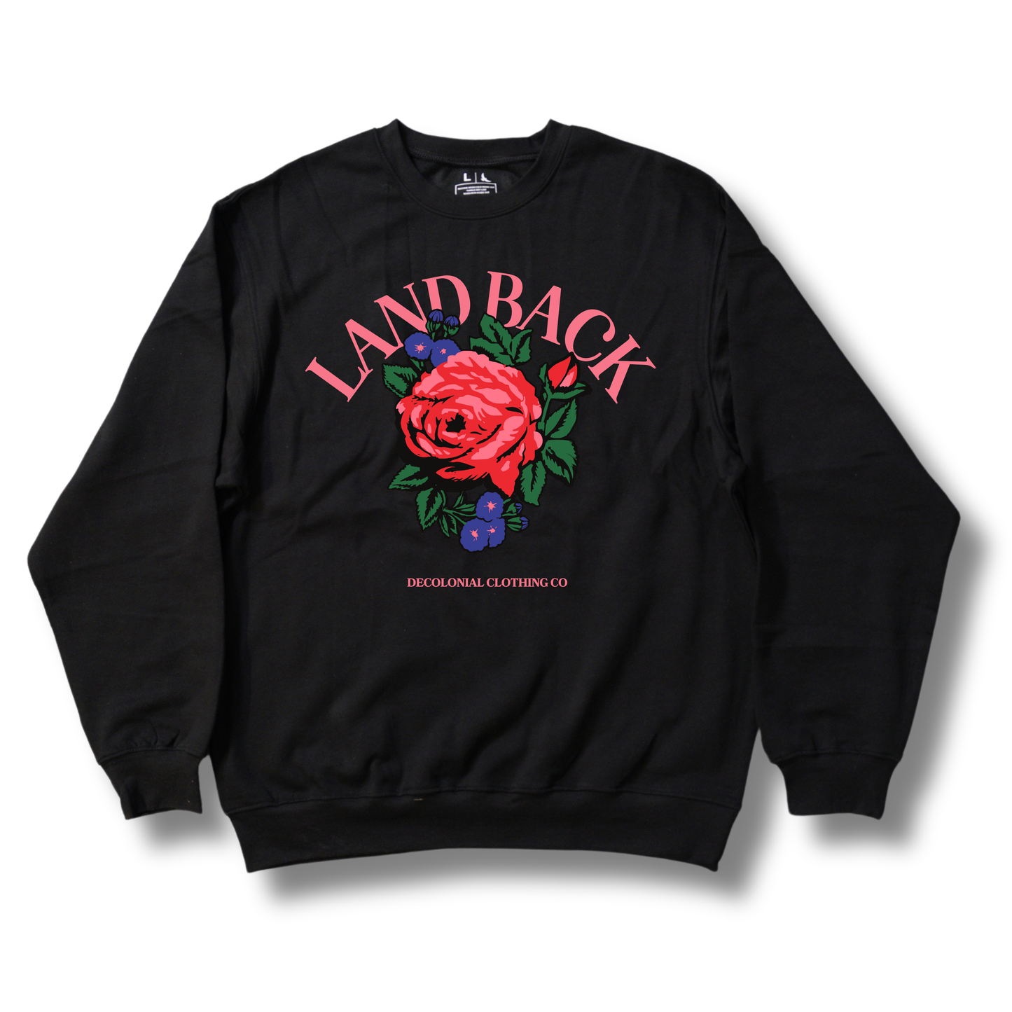 Rose Land Back Crewneck